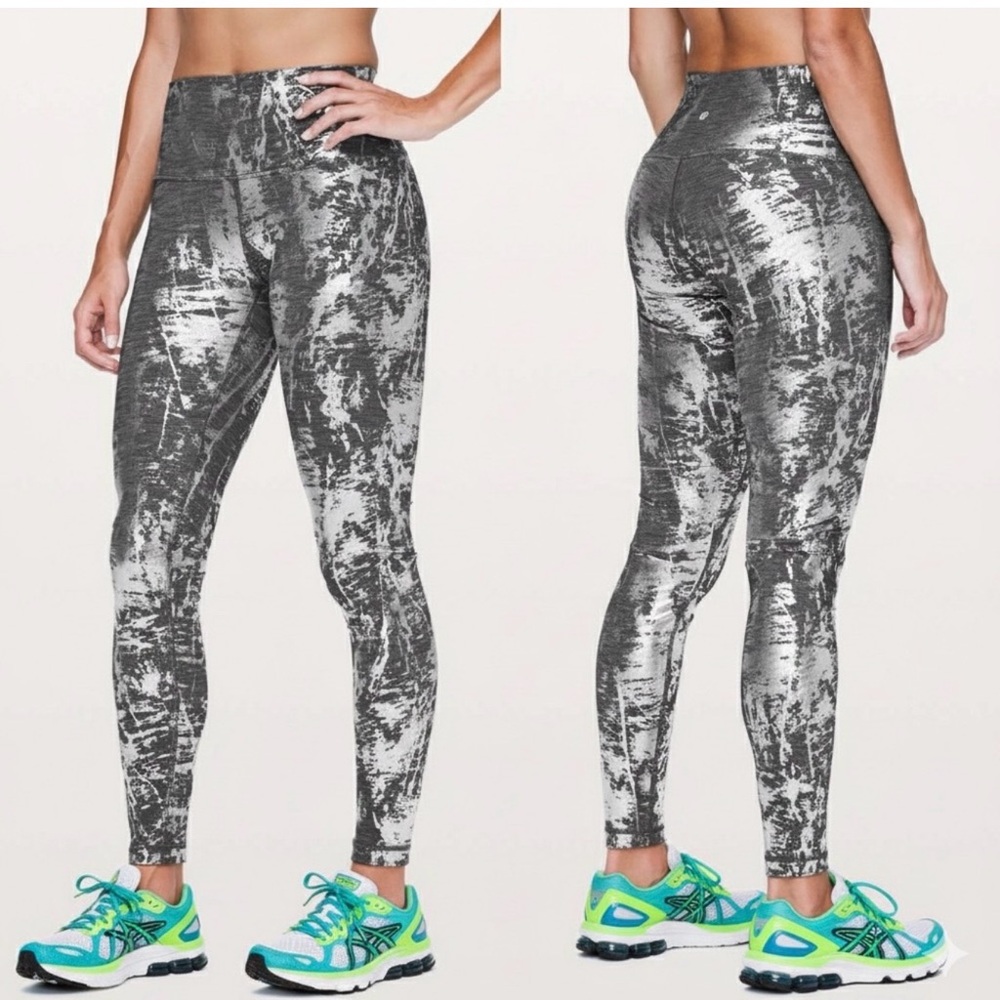 lululemon athletica Black and White Patterned Leggings